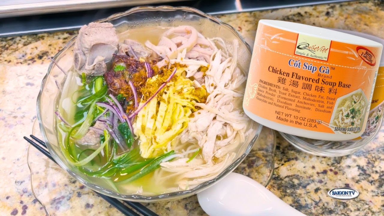 Cách Nấu Bún Thang Hà Nội Thanh Nhẹ – Dễ Làm Với Cốt Súp Gà® Quốc Việt!