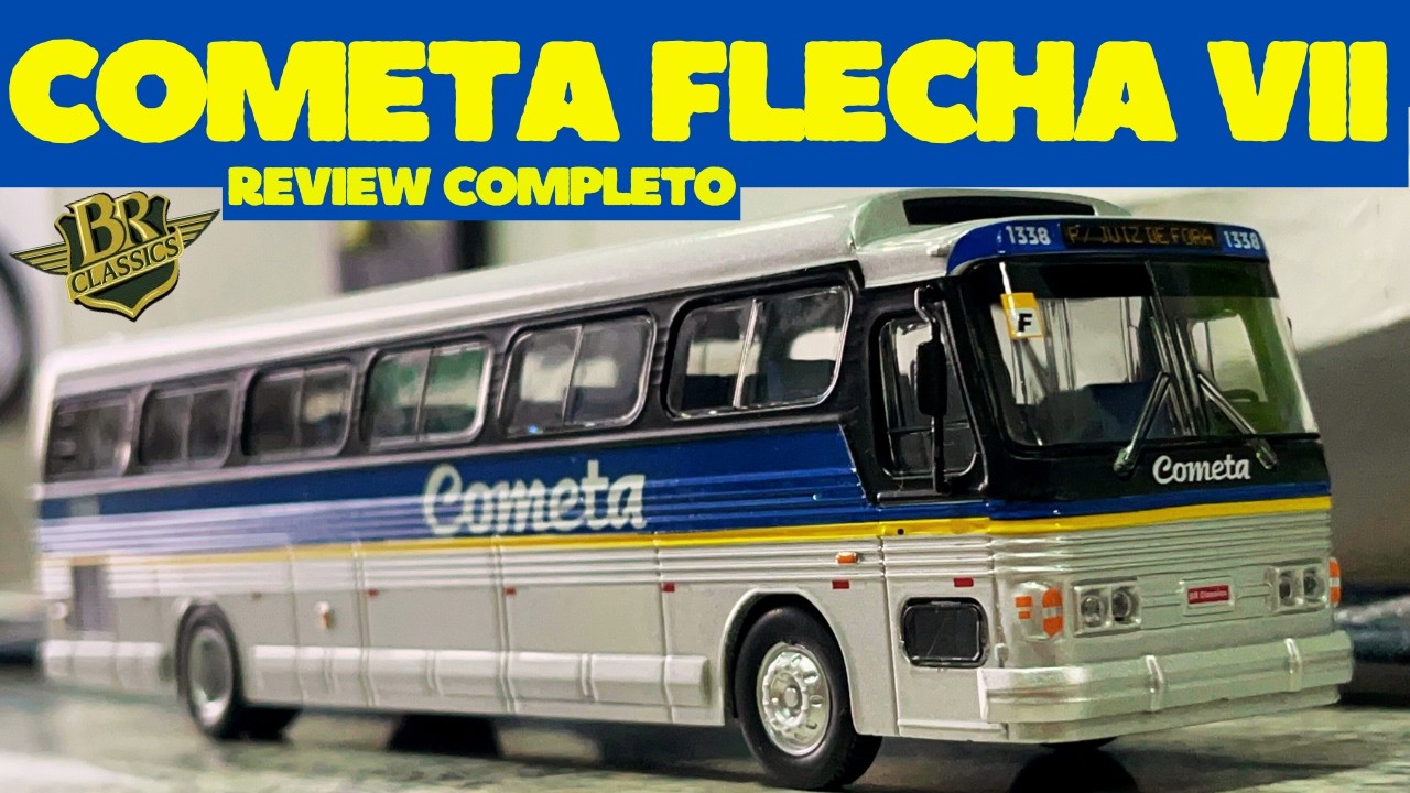 BR CLASSICS MINIATURA DE ÔNIBUS COMETA Flecha Azul VII 1:72 FRETAMENTO