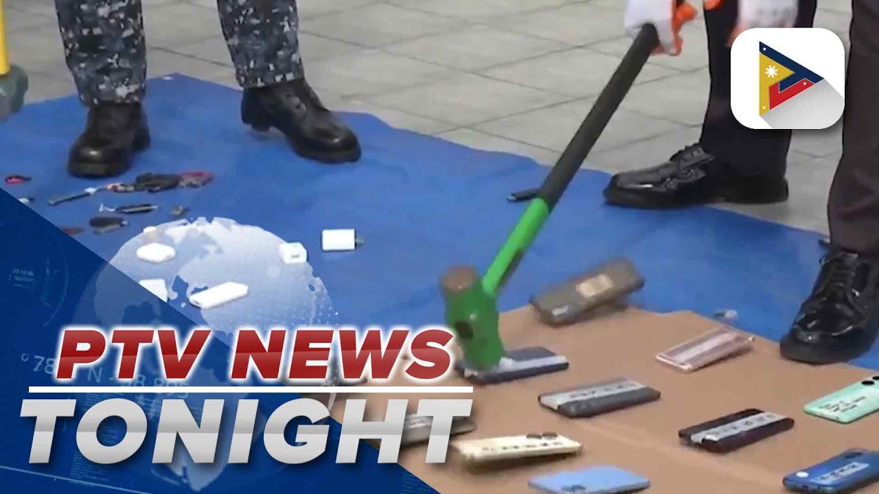 BJMP-NCR destroys contraband seized from jail facilities this year