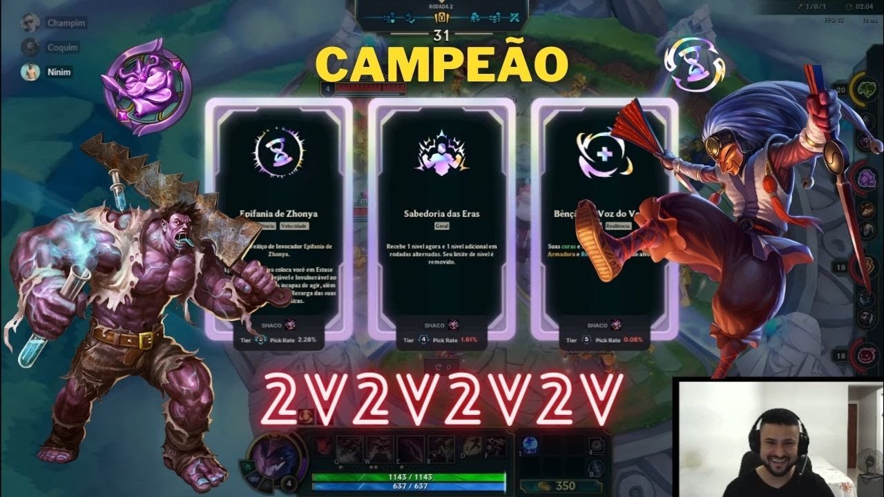 MONO SHACO FICAMOS EM PRIMEIRO LUGAR JOGO IMPOSSIVEL 2V2