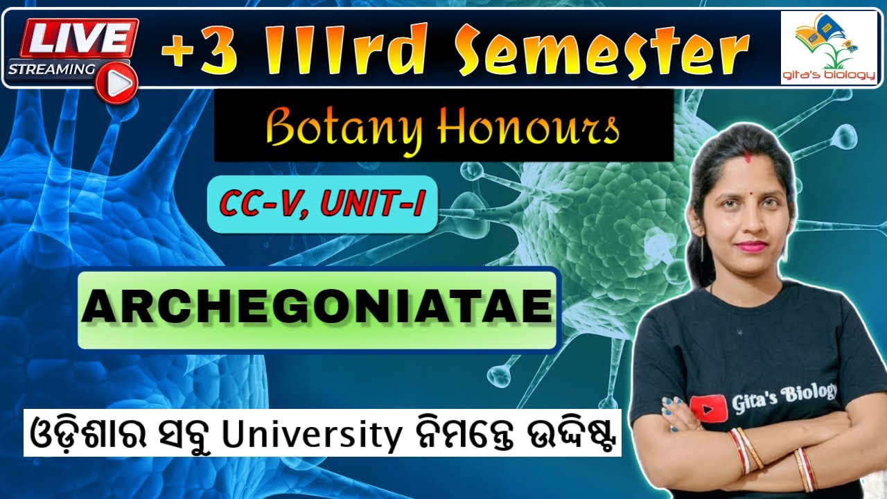 GENERAL CHARACTERS OF ARCHEGONIATE 🔥 | Part-4 | Botany Honours | University Exam Oriented