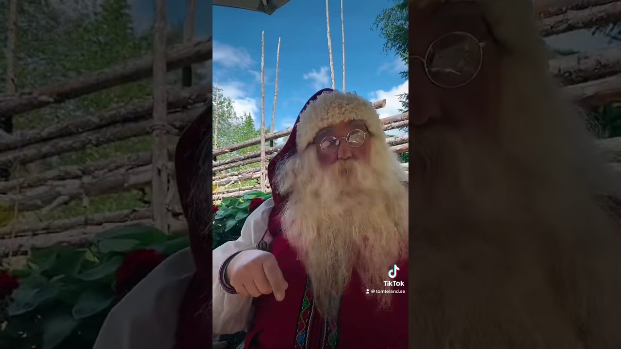 Tomten och Tomtemor h&auml;lsar till alla barn