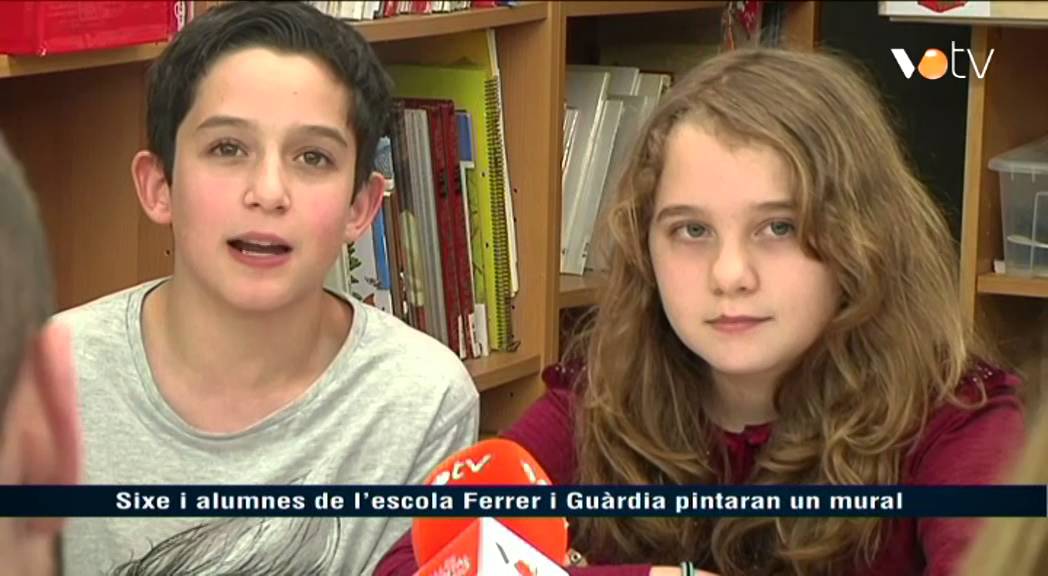 VOTV - Sixe i alumnes de l'escola Ferrer i Guàrdia pintaran un mural