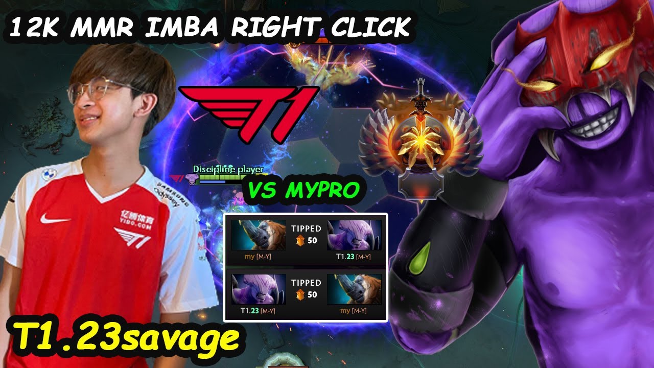 T1 23savage Faceless Void IMBA Right Click Outplay vs mypro Dota 2 pro Gameplay