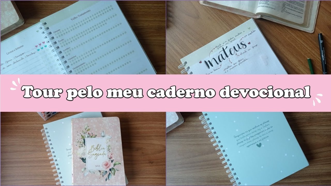 Meu caderno devocional + dicas de como estudar a bíblia 🙌🍃