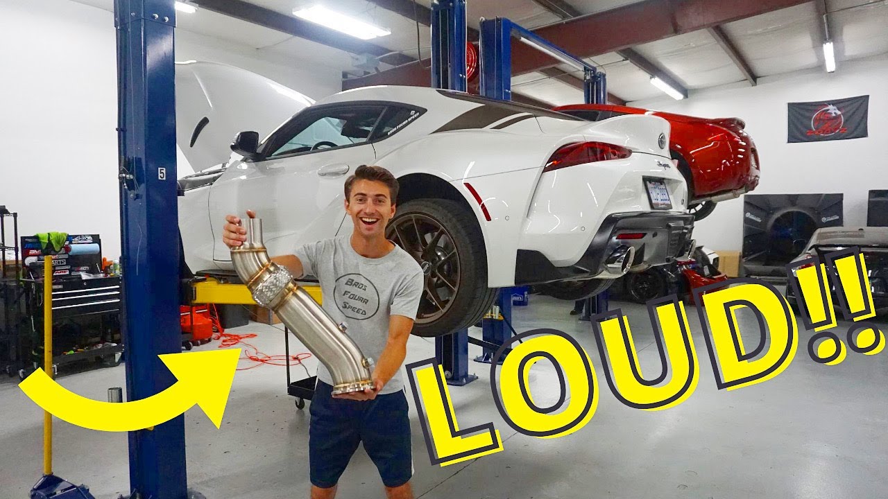 Finally Adding Downpipe A90 Toyota Supra!! *LOUD*