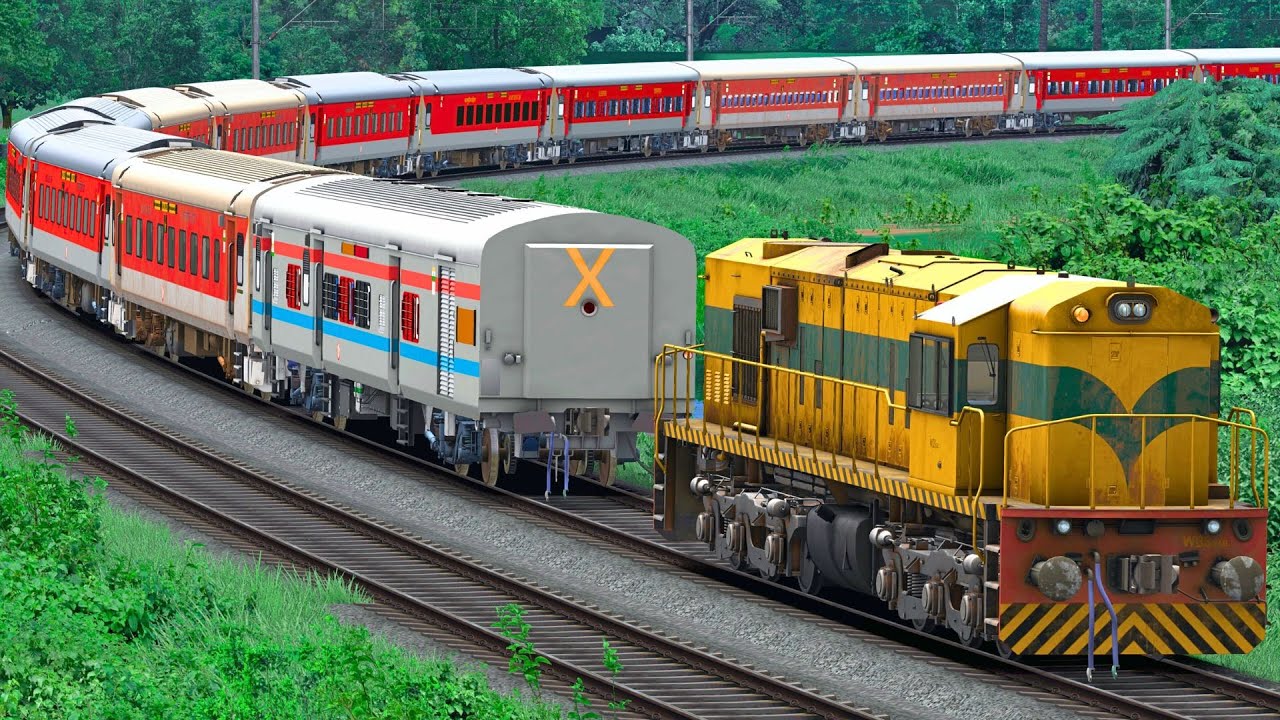 WDS6AD SHUNT LHB EXPRESS TRAIN | BUMPY RAILROAD | RAILWORKS | INDIAN TRAIN SIMULATOR GAMEPLAY