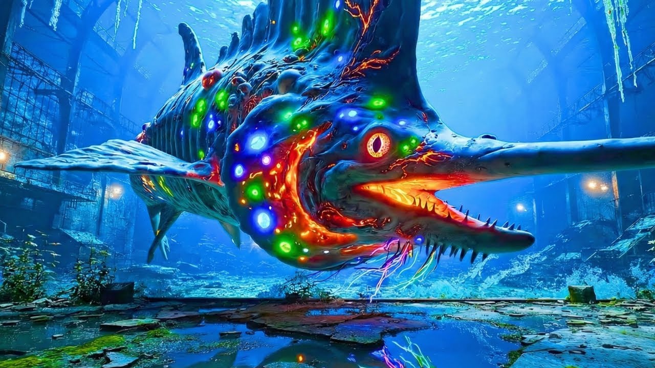 The Scariest Abandoned Oceanarium Ever: Gigantic Creatures Staring Right at You!