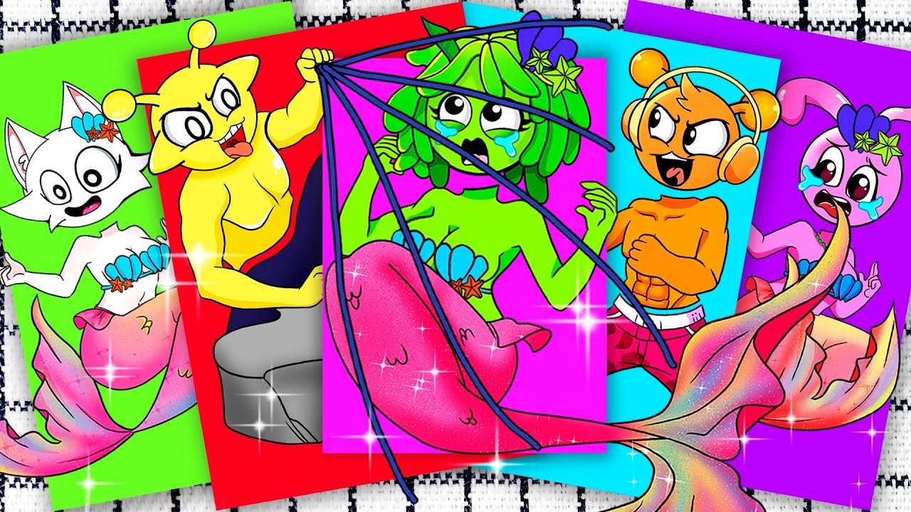 [ASMR Sticker Book] Incredibox Sprunki Fantasy – Mystery of the Mermaid Island 🌊🧜‍♀️✨ SUS MOD