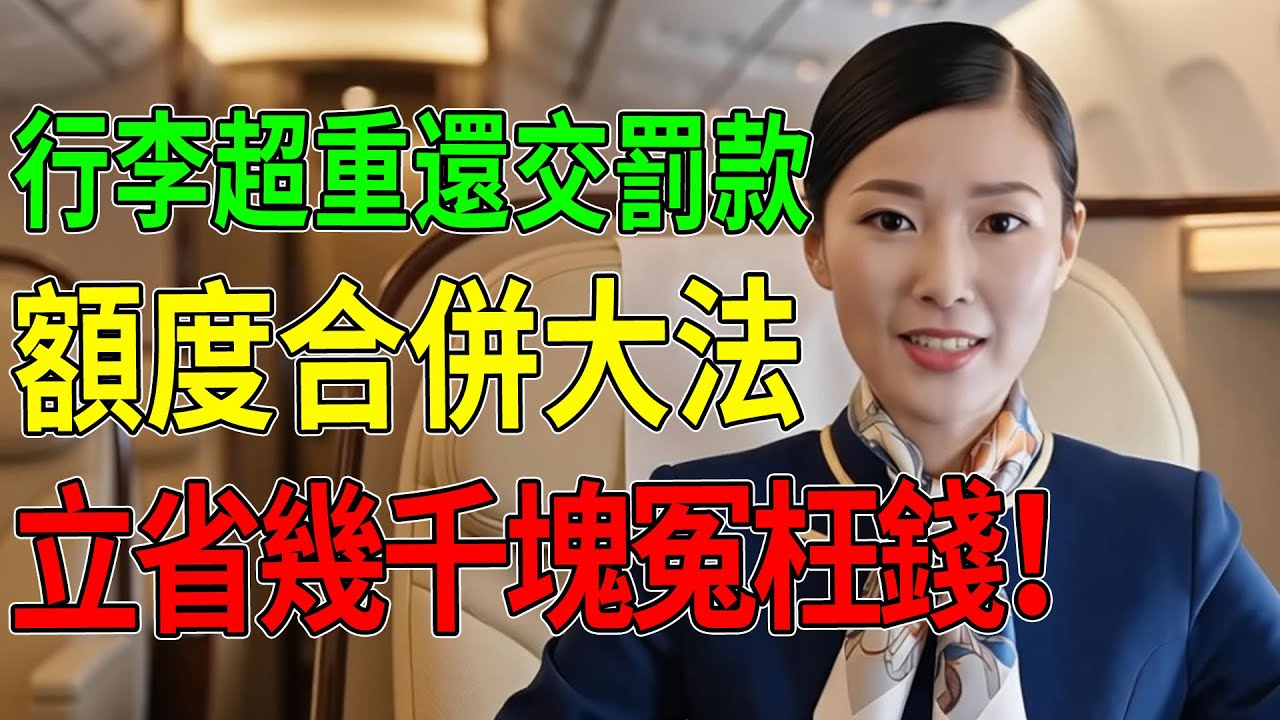 航空公司不告訴你的潛規則！行李超重還在乖乖交罰款？揭秘「額度合併」大法，立省幾千塊冤枉錢！#行李超重#機場攻略#旅行省錢#航空公司秘密#托運行李#出國旅遊