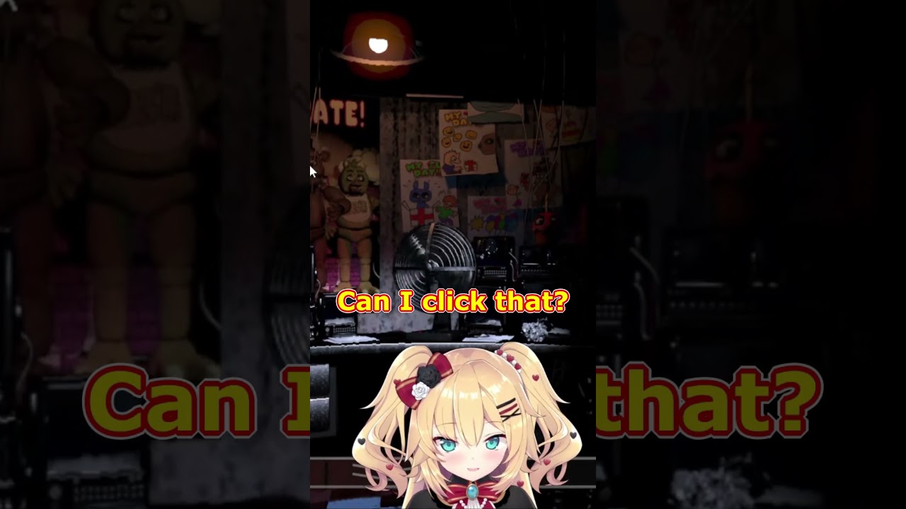 Chat tells Haachama to click on Freddy's nose... (FNAF)  [Hololive/#Shorts]