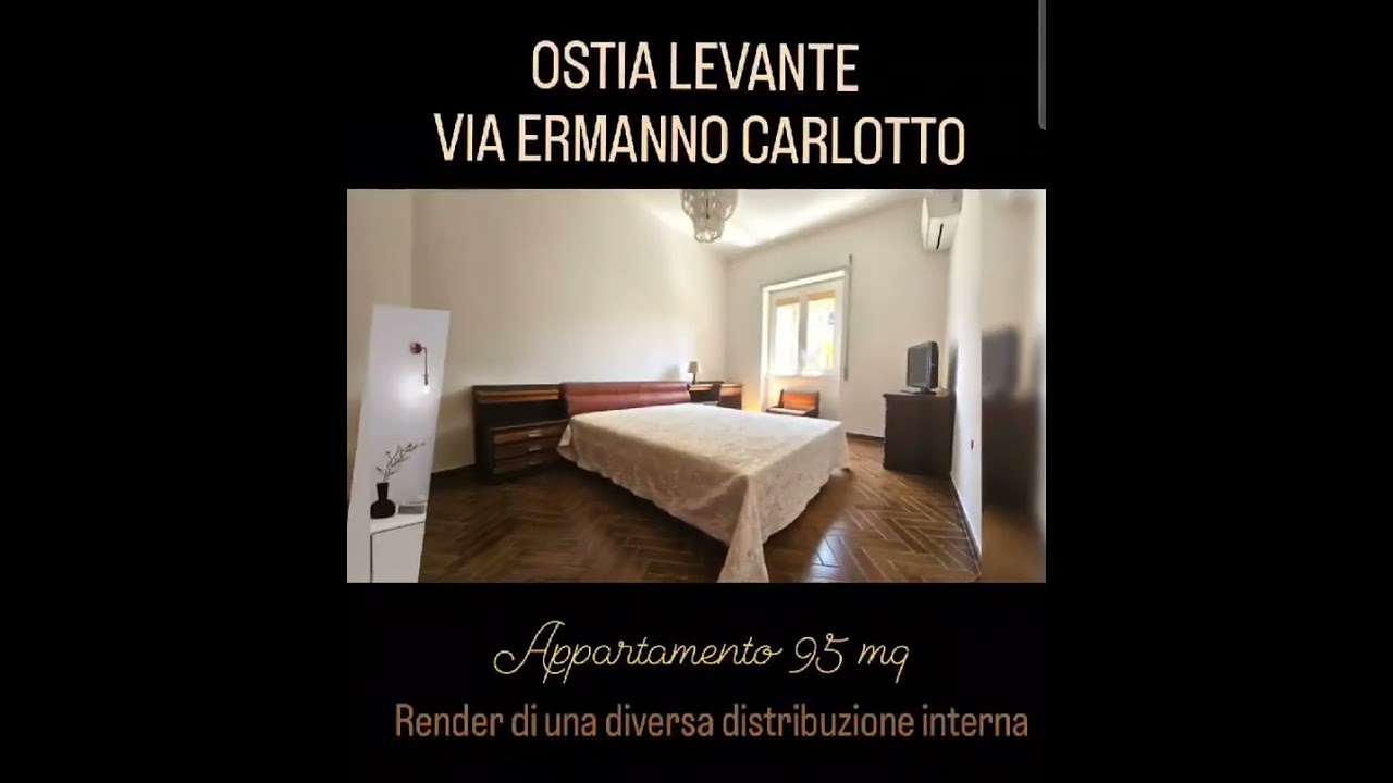 APPARTAMENTO 95 MQ, OSTIA LEVANTE, RENDER DIVERSA DISTRIBUZIONE INTERNA