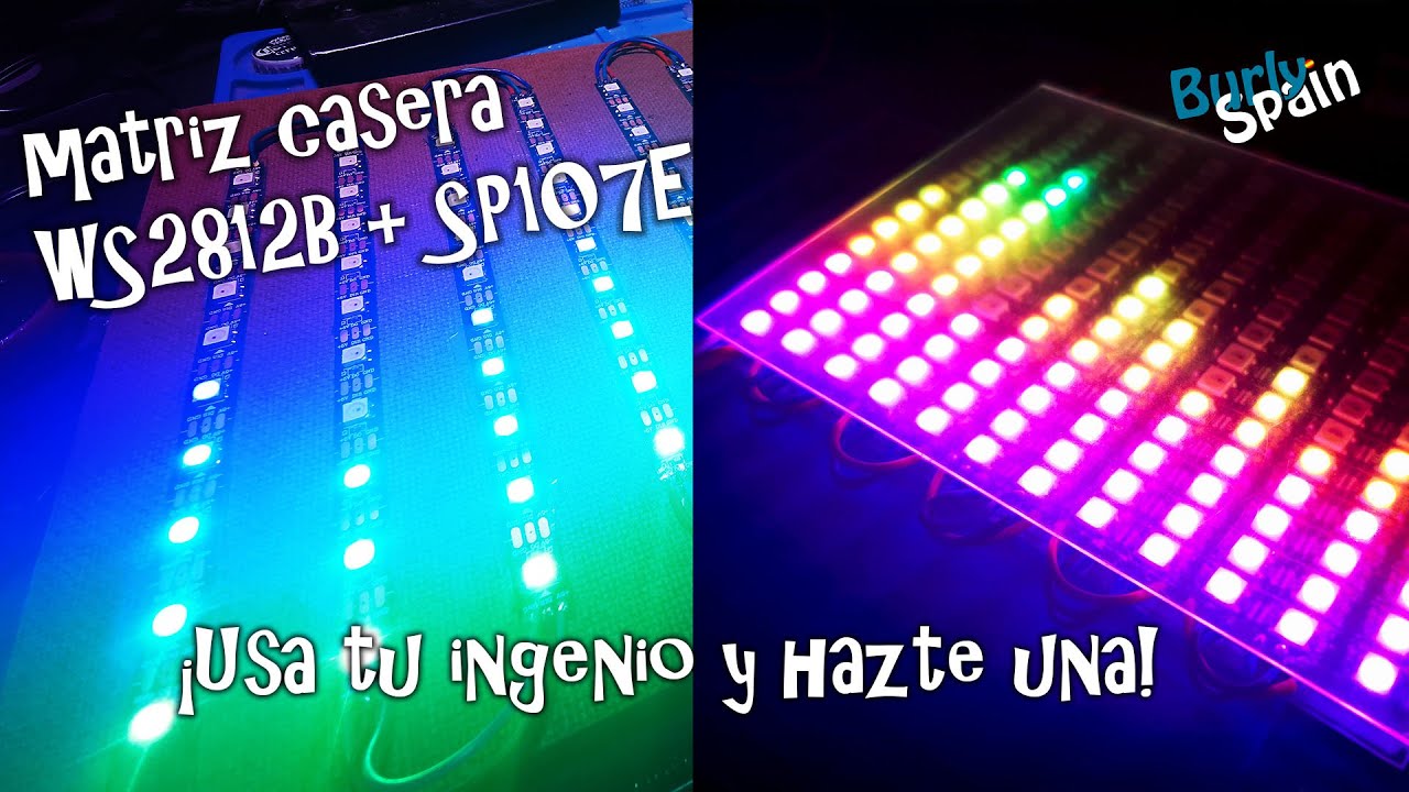 Elaboración de matriz casera WS2812B + SP107E. ¡Usa tu ingenio y hazte una!