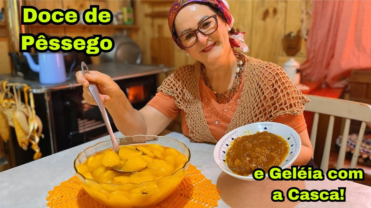Doce de Pêssego + Geleia com a Casca 😍🔥🍑 (2 Receitas em 1)