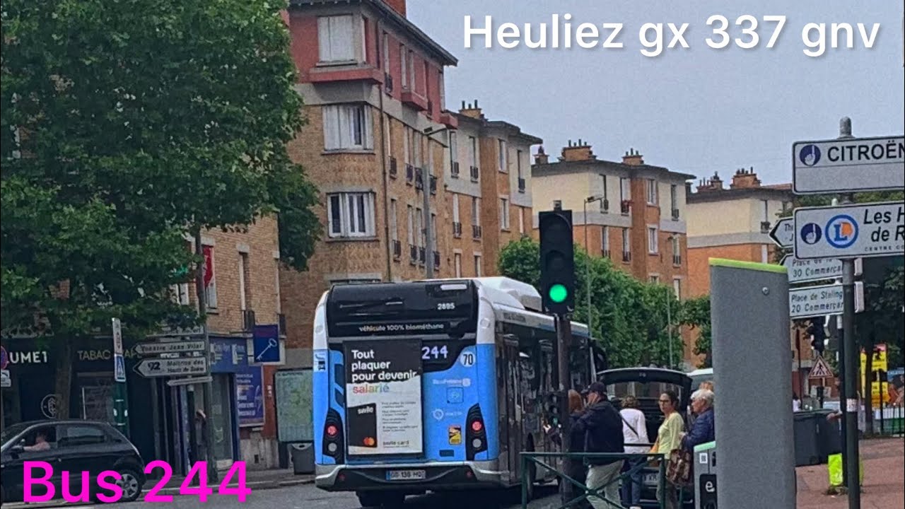 [ Sound ] Trajet en gx 337 gnv sur le 244 en direction de Rueil-Malmaison RER !