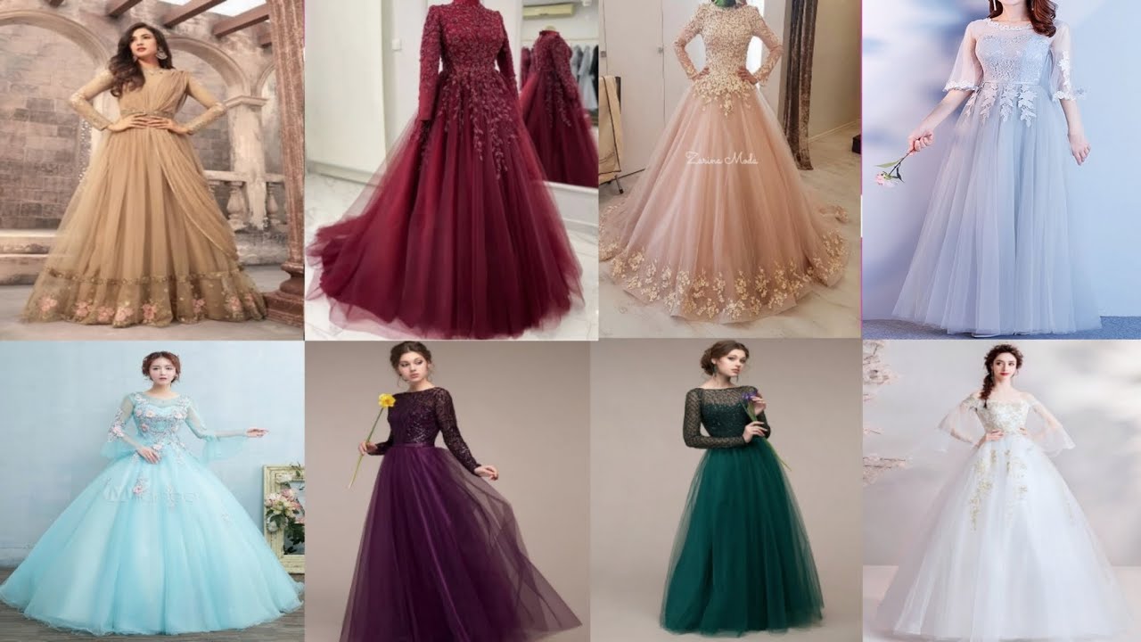 beautiful and stylish net gown designs