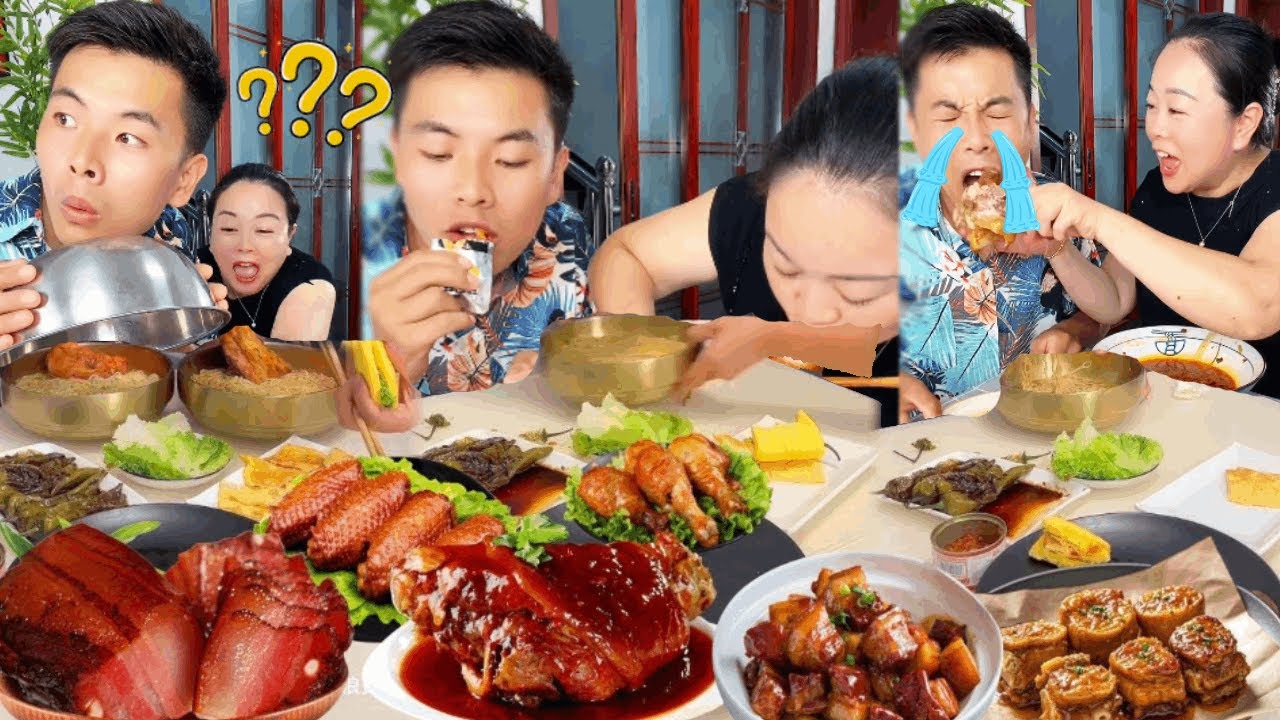 Hôm nay chúng ta sẽ ăn chân giò kho và bún.