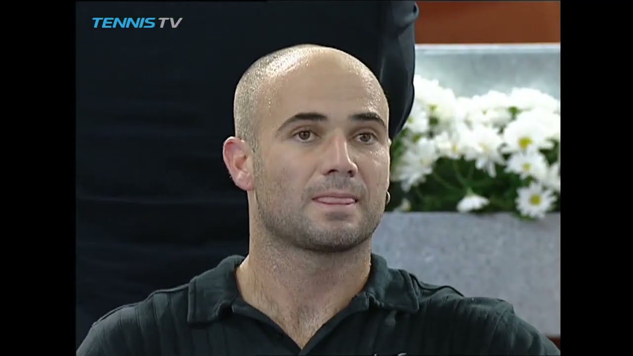 Madrid indoor 2002 SF Agassi vs Grosjean