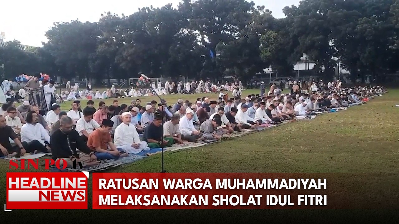 Ratusan Warga Muhammadiyah Melaksanakan Sholat Idul Fitri Di Lapangan Hankam Bintaro