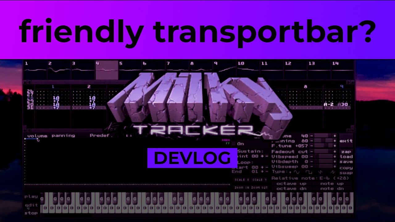 Milkytracker devlog: friendly transportbar