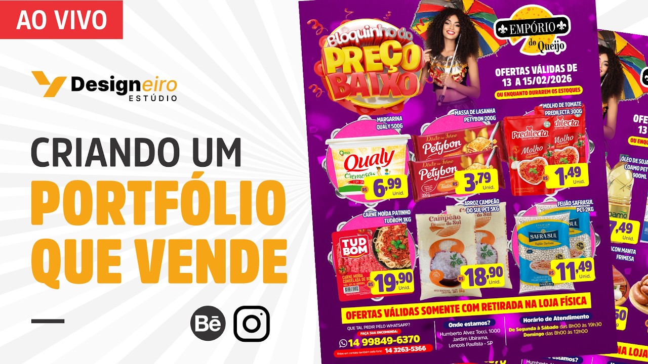 Como montar um portfólio para varejo - Live
