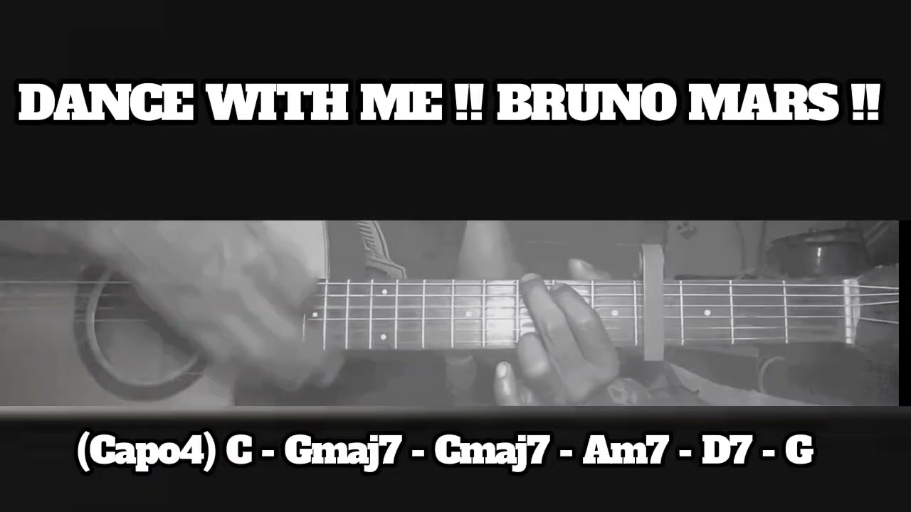 DANCE WITH ME !! BRUNO MARS !! HOW TO PLAY CHORDS TUTORIAL GUITAR
