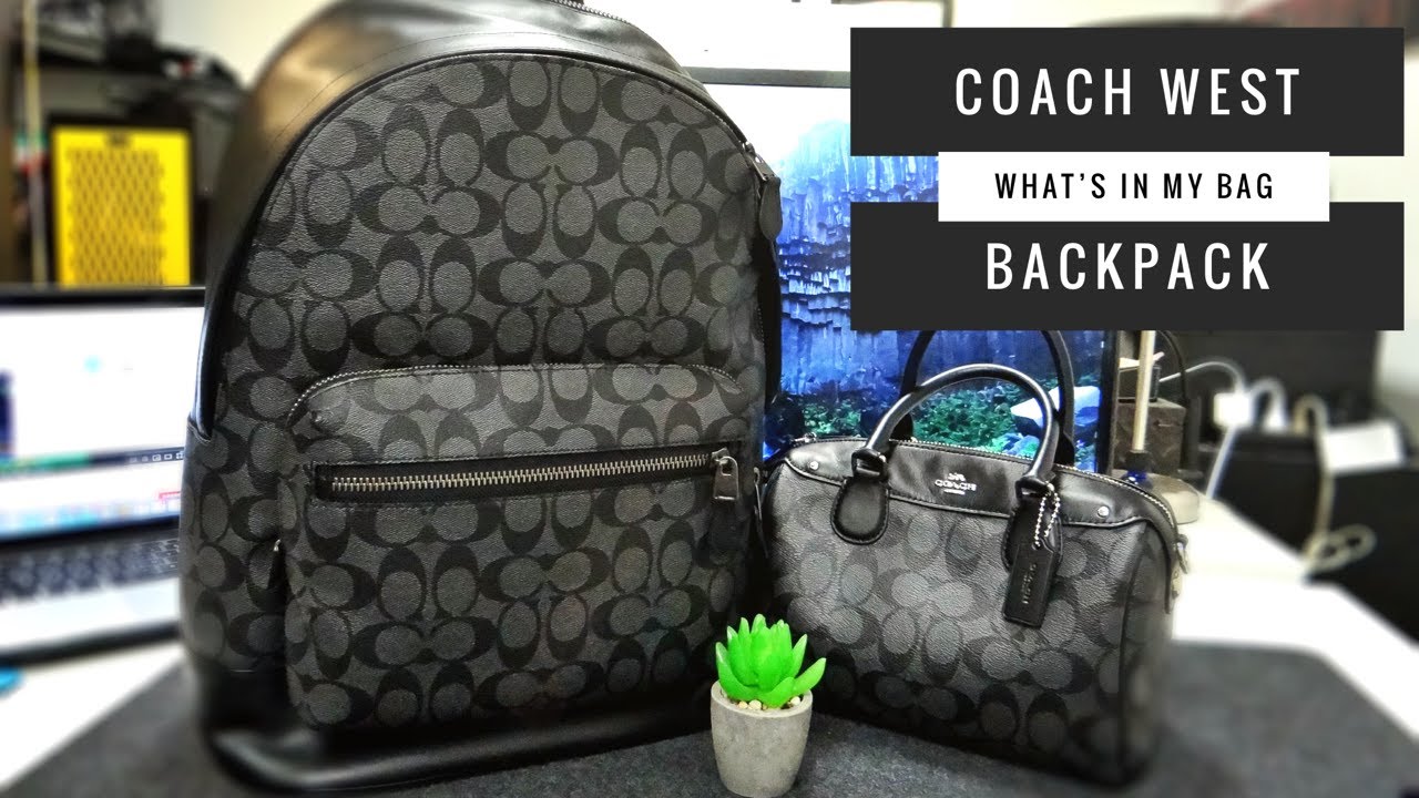 What's in my Coach West Signature Canvas Backpack & Review | #wimb