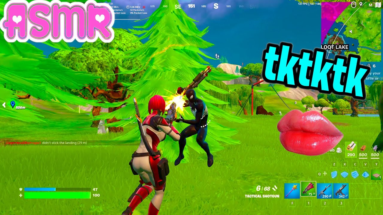 ASMR Gaming 🍀 Fortnite Relaxing Tk-Tk Mouth Sounds + Controller Sounds 100% Tingles 🎧