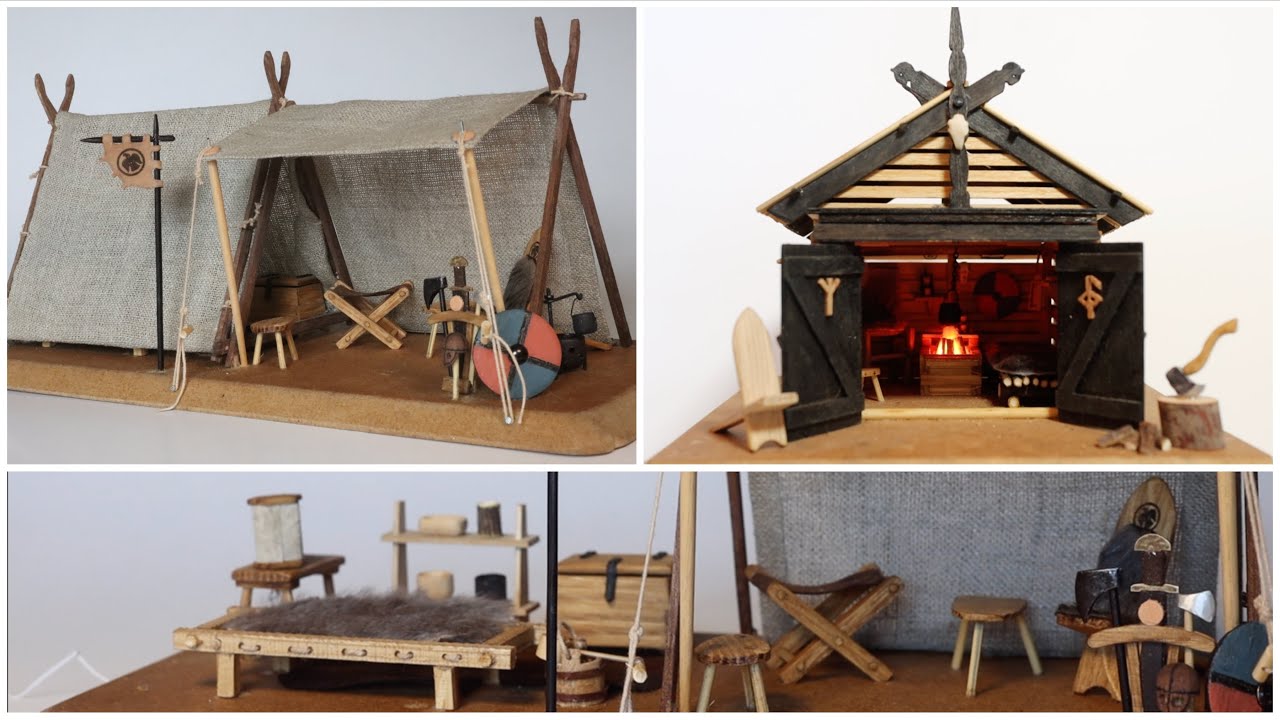DIY Models of Cimbrer Camp and Oseberg Tent