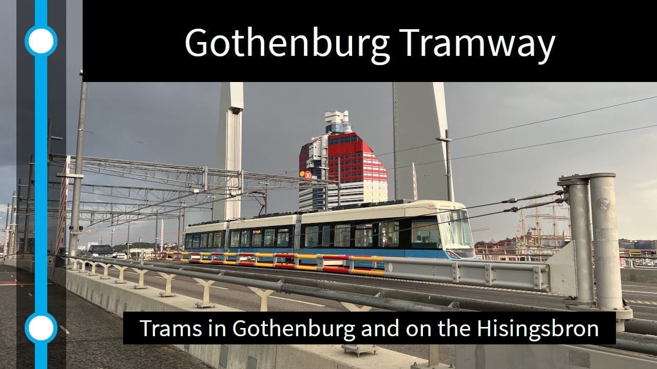 [Gothenburg Tramway] Trams in Gothenburg and on the Hisingsbron (June 2023)