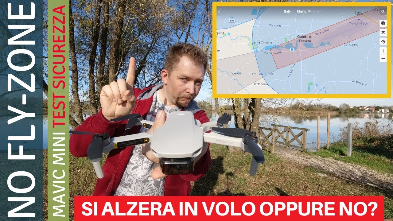 TEST NO FLY ZONE  DRONE DJI MAVIC MINI... SI ALZERÀ IN VOLO OPPURE NO?