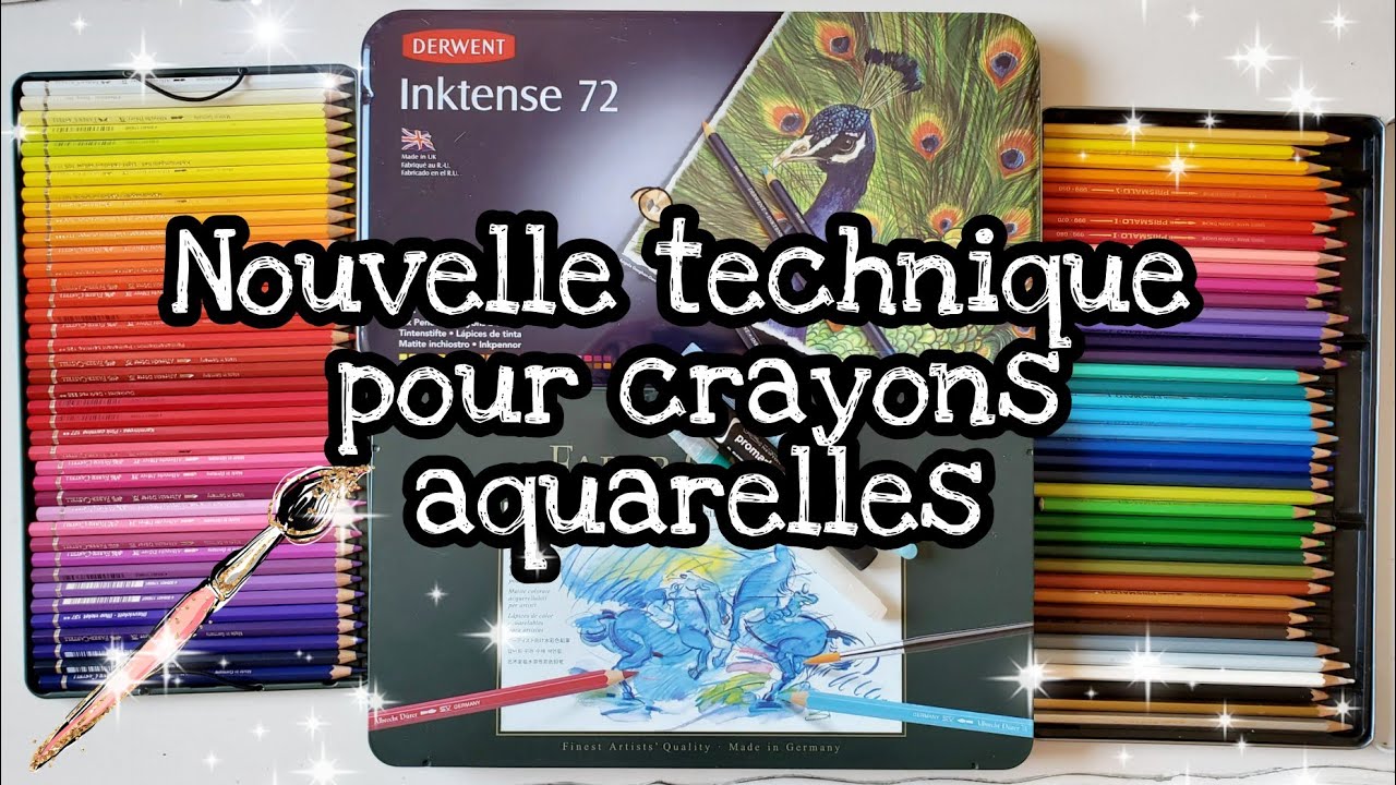 Nouvelle technique pour crayons aquarelles. coloriage pour adulte.