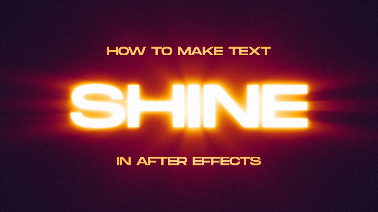 How to Make a Shine Text Effect in After Effects