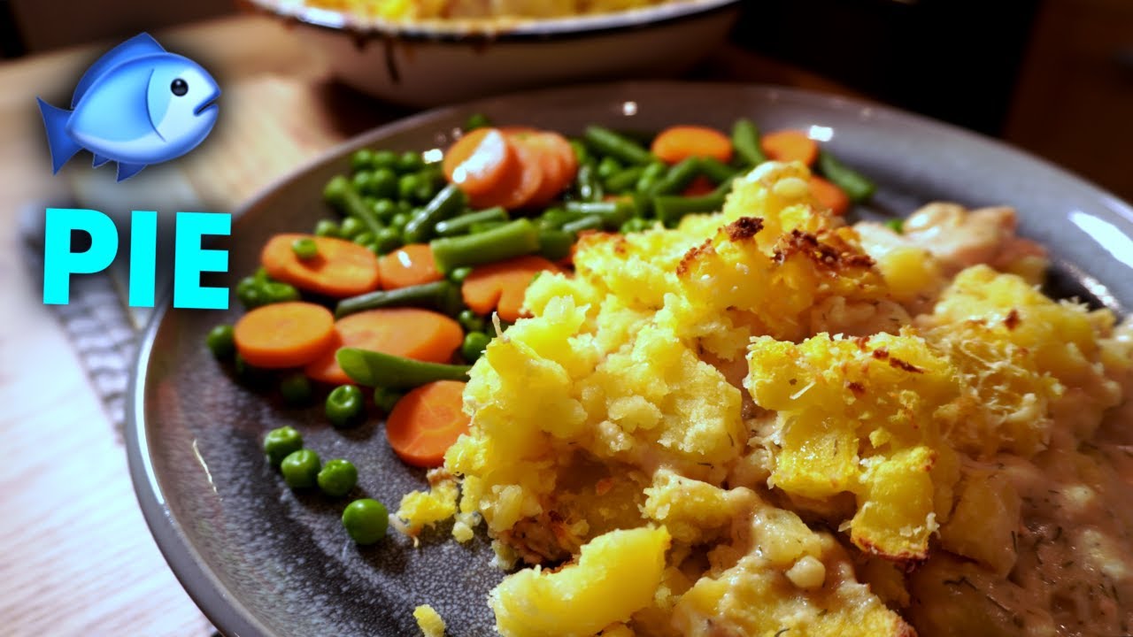 British Classic Fish Pie with Smashed Potato Topping!