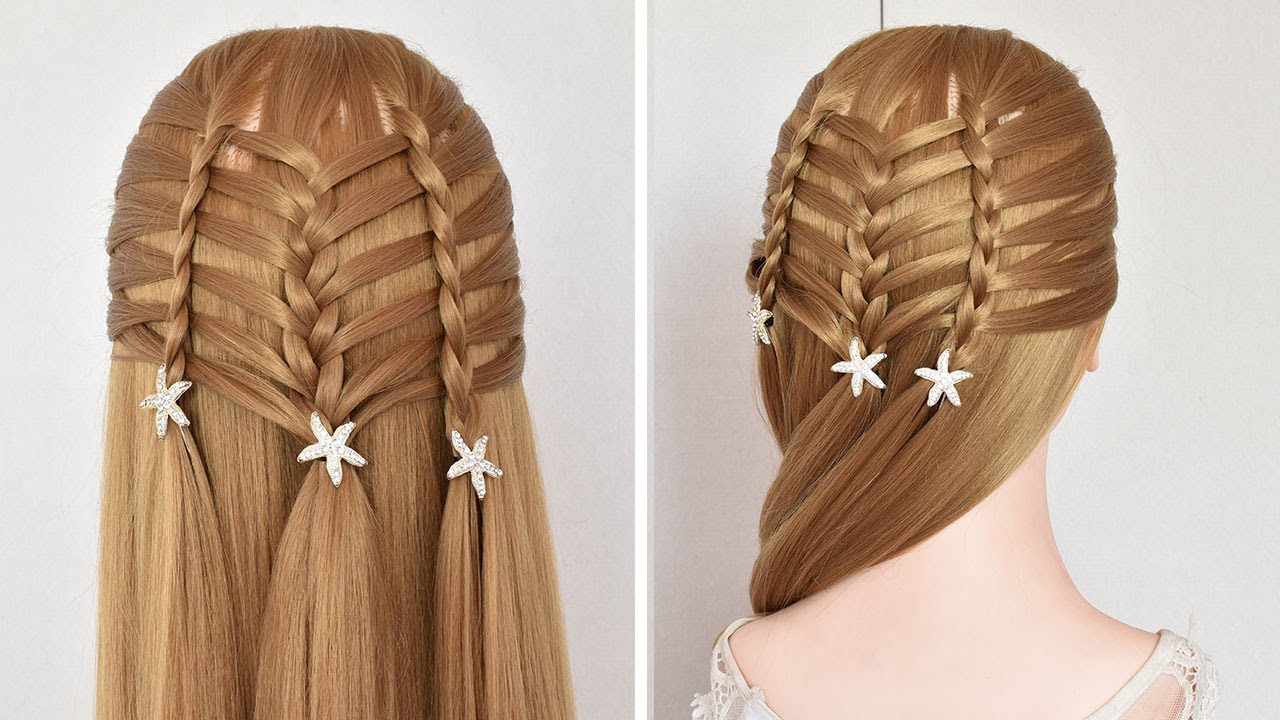 SEMIRECOGIDO CON TRENZA 2025 - PEINADOS FACILES PARA CABELLO LARGO