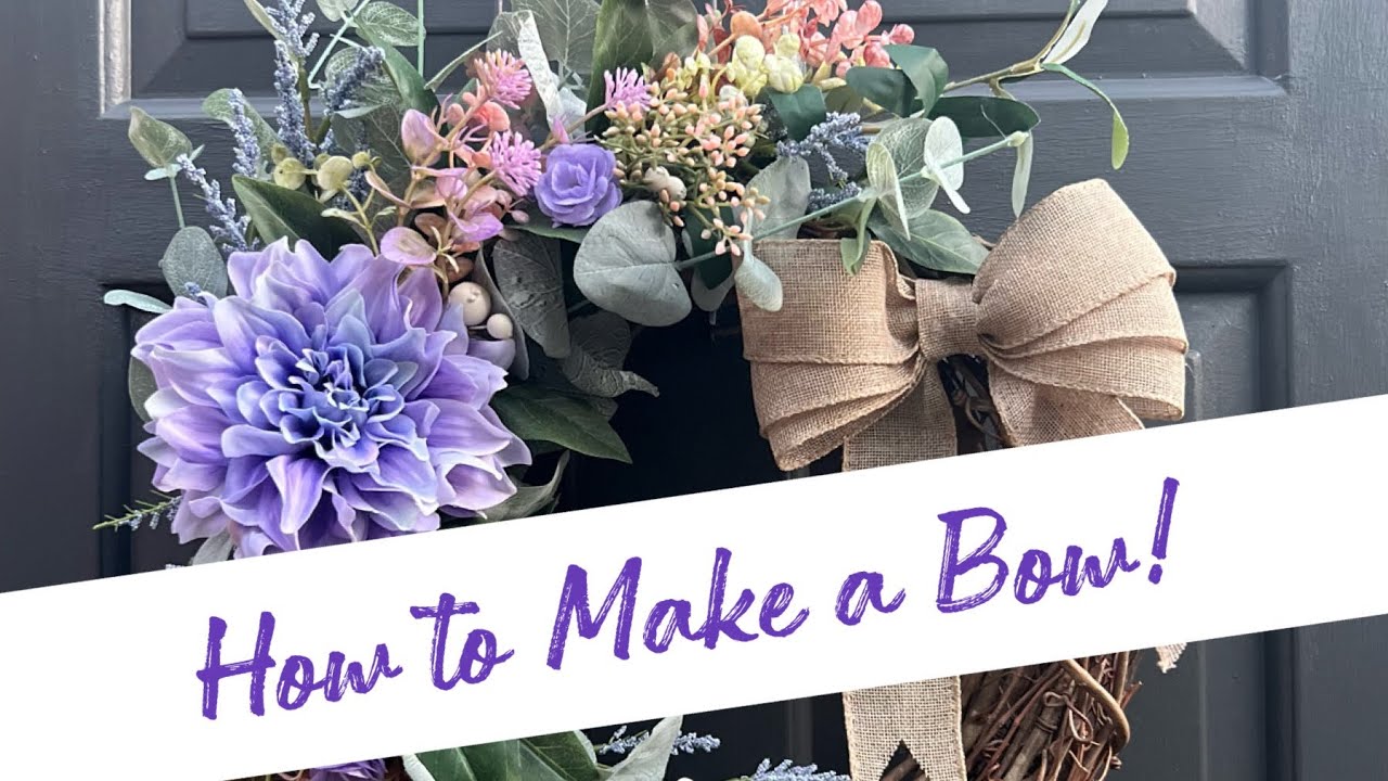 How to Make a Bow Using a Cardboard Template/ Easy Wreath Bow Tutorial 