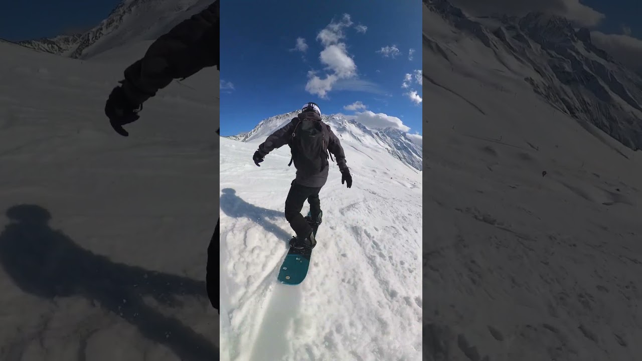 Snowboarding in Chamonix, Mount Blanc, France - Spring/March 2025