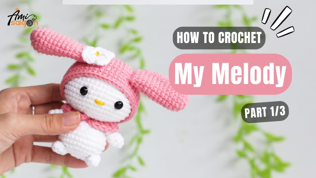 #715 | My Melody Amigurumi (1/3) | How To Crochet Character Amigurumi | @AmiSaigon