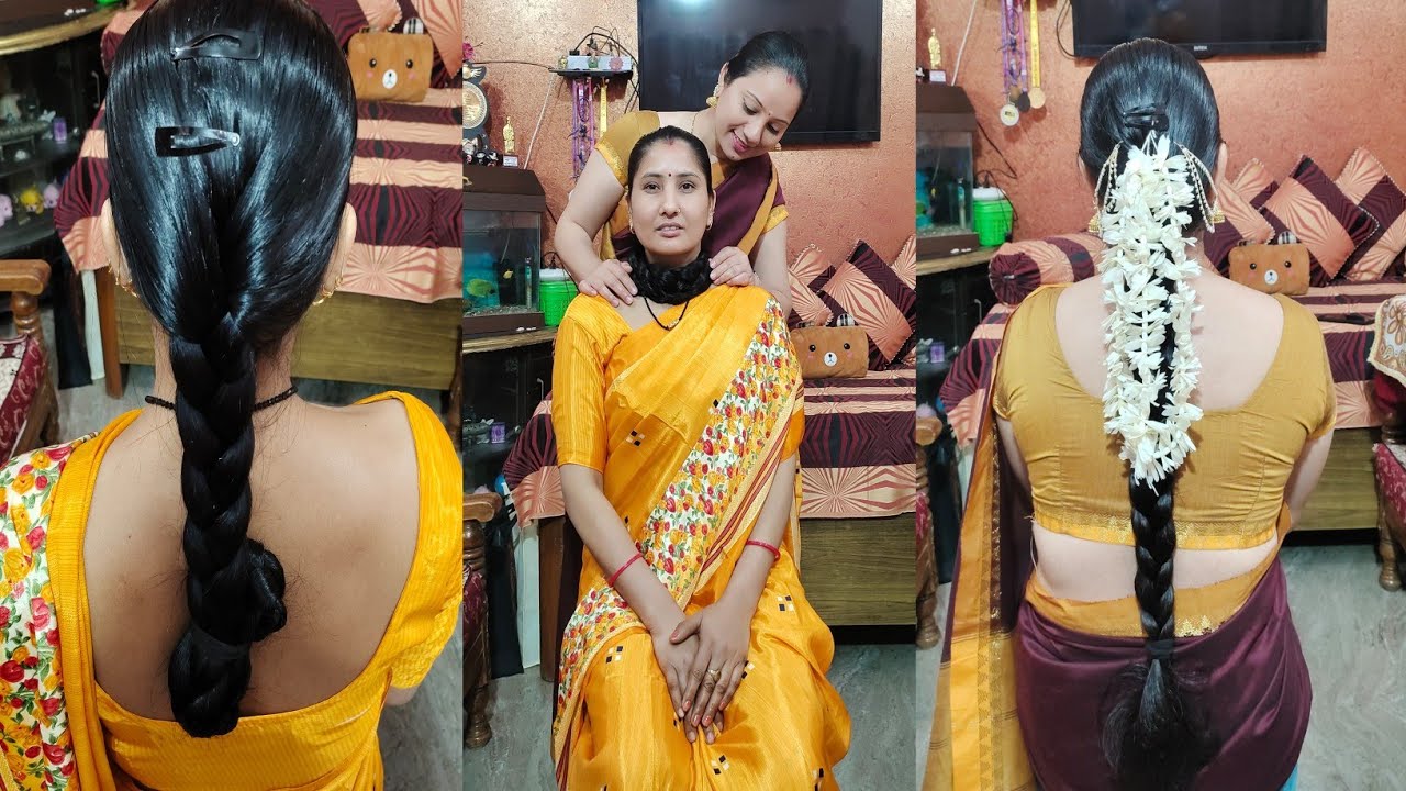 Indian Long Hair Ritual | Oiling, Smelling & Hairstyle Together
