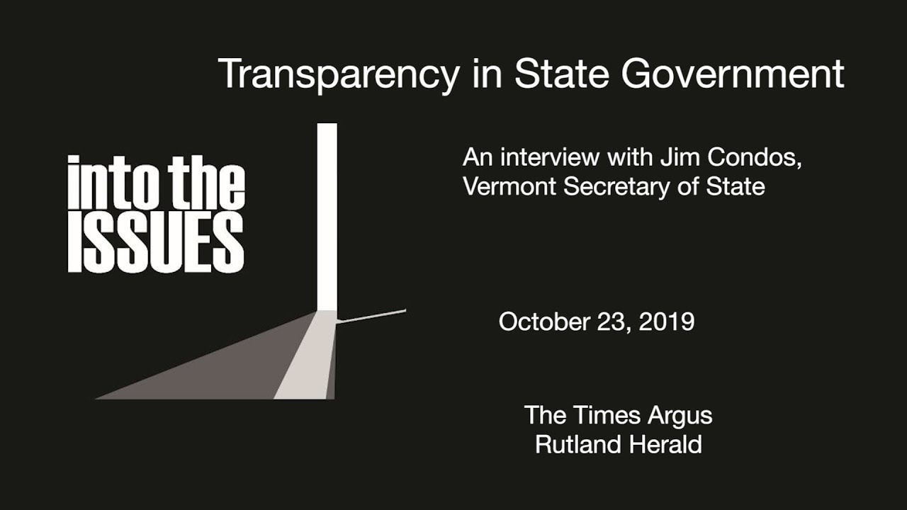 Into the Issues: Transparency in State Government, Jim Condos