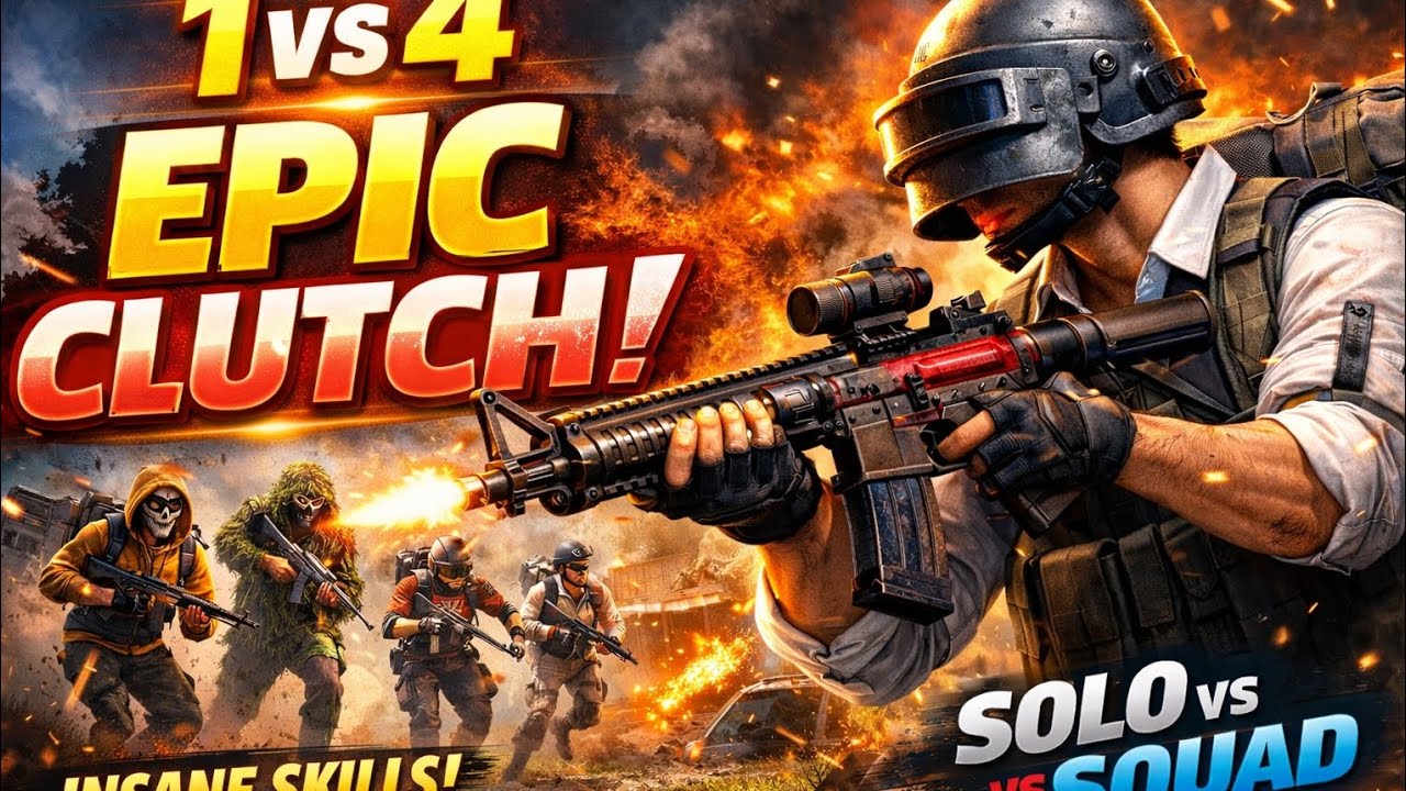 BGMI 1v4 Clutch | Solo vs Squad Insane Gameplay 😱 BGMI Epic 1v4 Clutch 🔥 Last Zone Fight #bgmivideo 