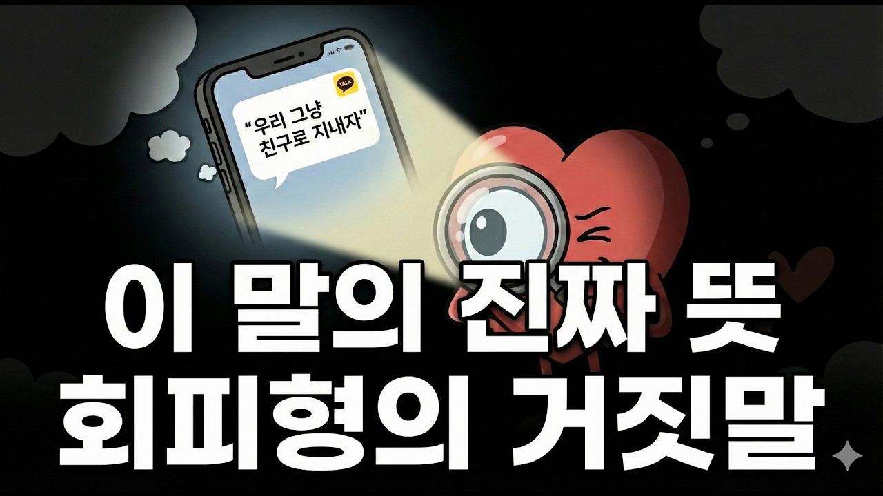 회피형이 이별 직전 입에 달고 사는 소름 돋는 말 4가지