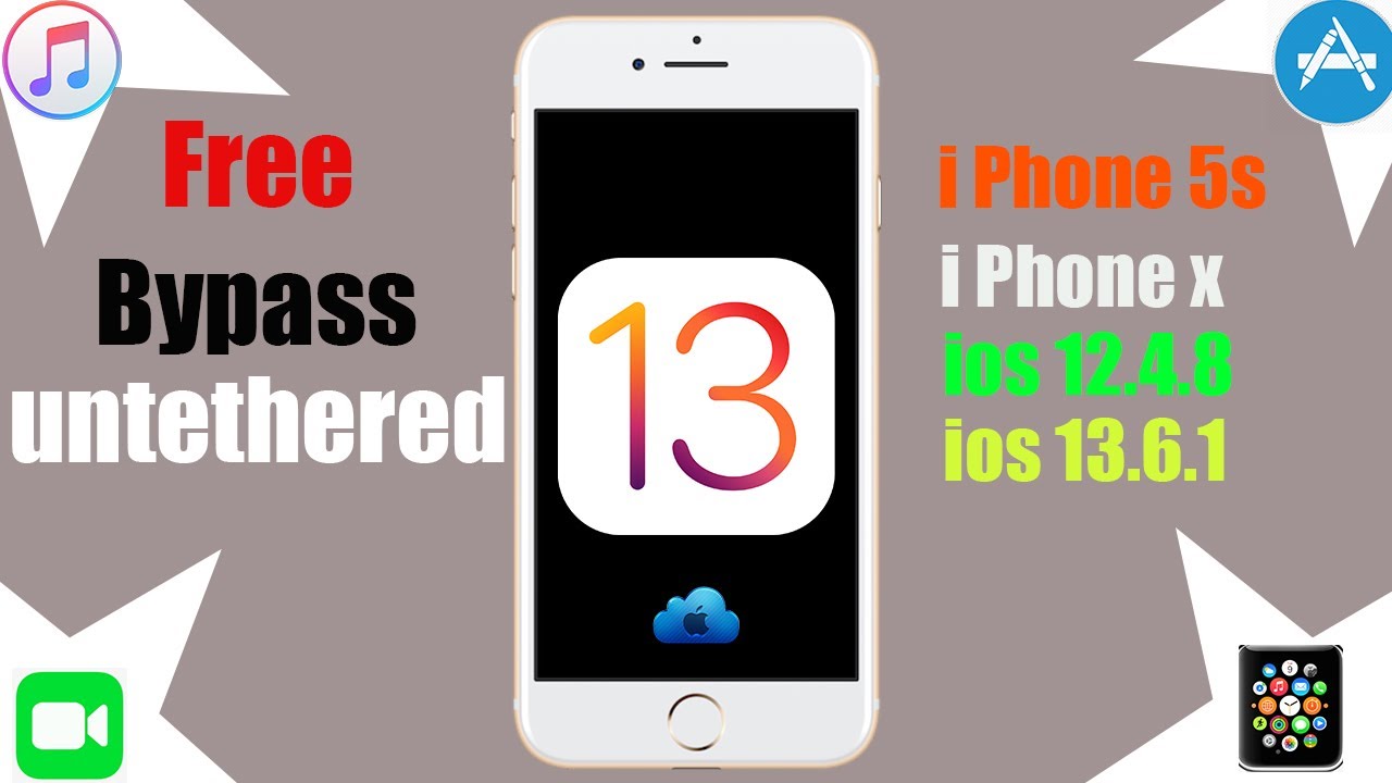 Free Untethered Bypass Iphone 5s To iphone x ios 12 4 8 To 13 6 1 Reboot Fix Windows Tools