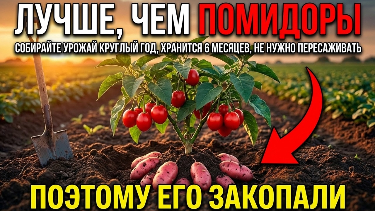 Лучше помидоров! Плодоносит круглый год, хранится 6 месяцев и никогда не требует повторной посадки