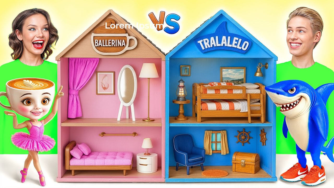 Строим Удивительный Домик | Балерина Капучина vs Тралалеро Тралала от Mega DO Challenge