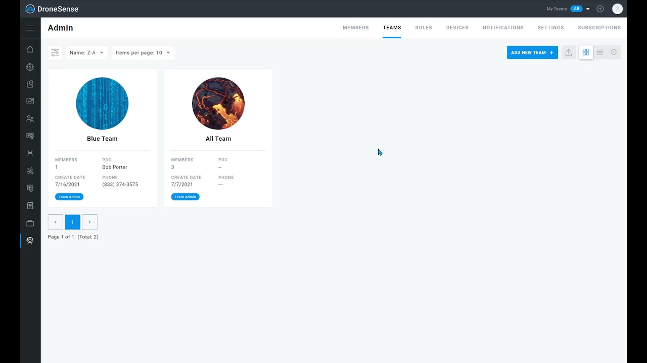 DroneSense Web: Overview of Admin Features