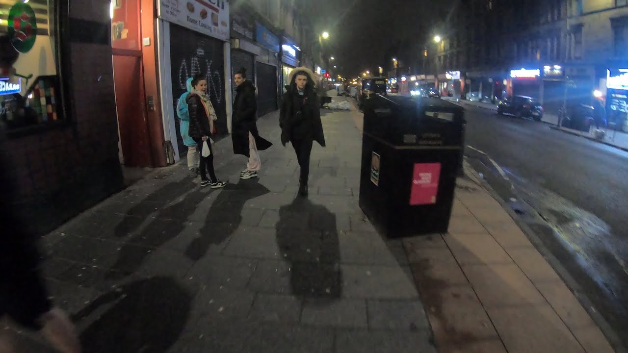 Glasgow's Notorious Saracen Street Possilpark at Night Posso.