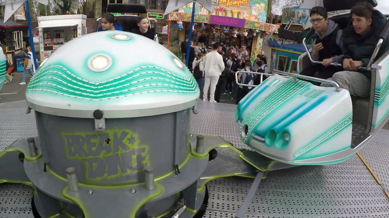 Break Dance - Bruch (Onride) D&uuml;sseldorf Fr&uuml;hlings Kirmes 2024!