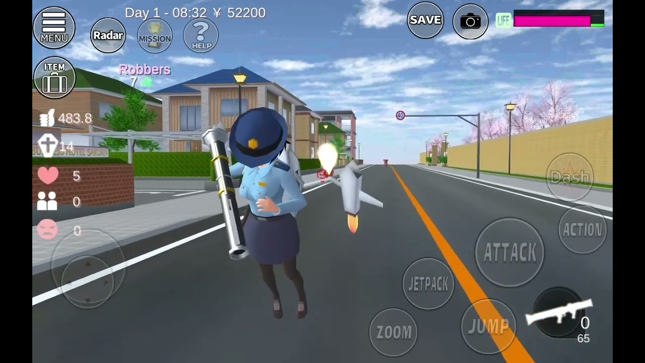 (Mission 47-49) Sakura School Simulator Gameplay: Defeat Robber Bears