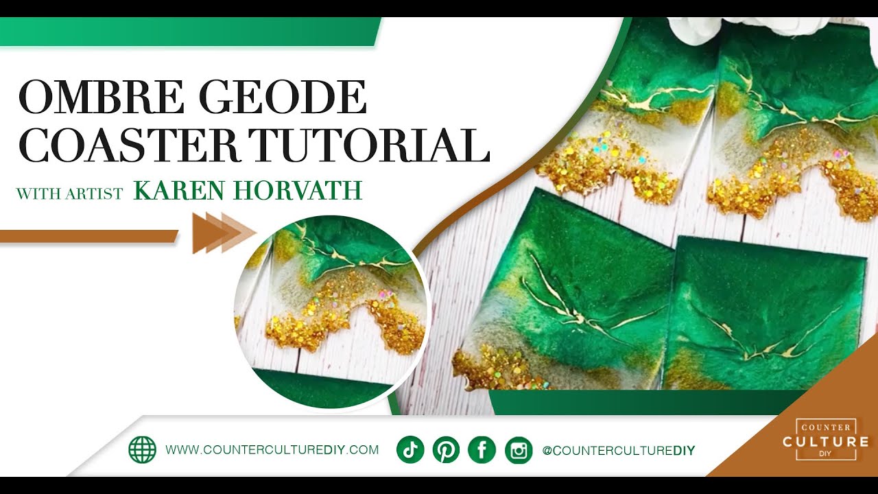 Ombre Geode Coaster Tutorial With Artist Karen Horvath